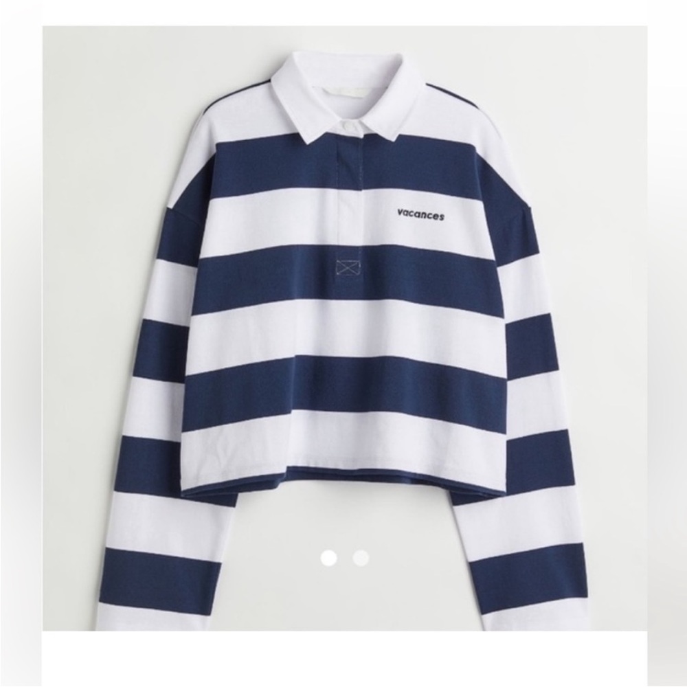 H&M crop shirt top - medium size. Oversized fit.